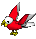 White / Red Parrot