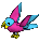Light Blue / Magenta Parrot