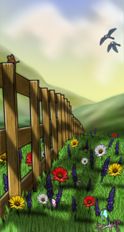 Sharktail's Winning Background Design, 'Blooming Meadow'