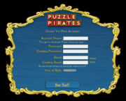 Registering a new account