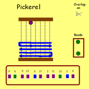 Placing purple bead on loom