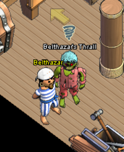 A pirate and his thrall.