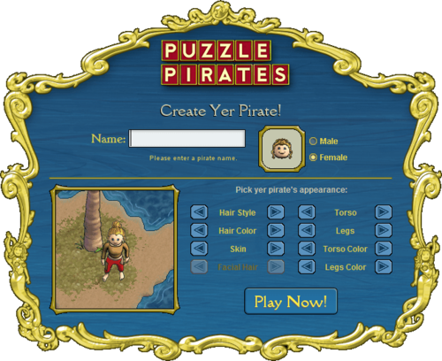 Creating your pirate.