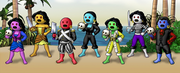 The seven colors of zombie.