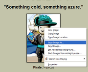 Right-click dialog box will vary due to browser.