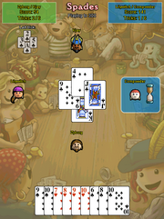 A typical Spades game