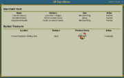 The expedition report screen