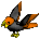 Orange/Black Parrot