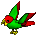 Red/Lime Parrot