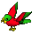 Lime/Red Parrot